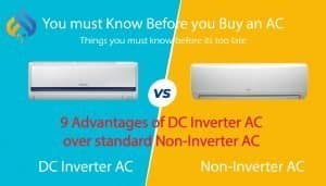 Advantages of DC Inverter AC over standard Non-Inverter AC