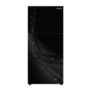 Waves Refrigerator Galaxy Glass Door WR Black