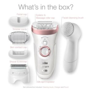 Braun Epilator SES 9-880 With Facial Cleansing Brush