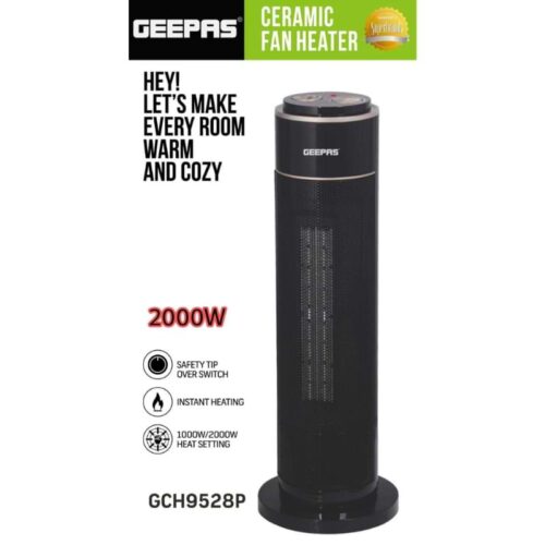 Geepas Ceramic Fan Heater 1000W/2000W GCH9528P - Image 2