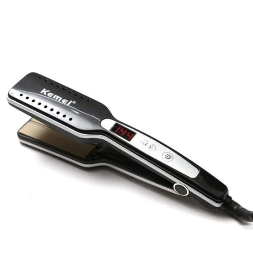 Kemei KM-8817 Aqua Ceramic Digital Hair Straightener - Image 4