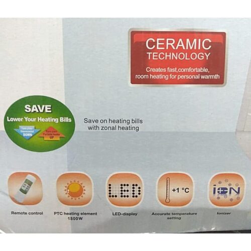 SECO Ceramic Wall Mount Heater 1000W/2000W SG-960WH - Image 4