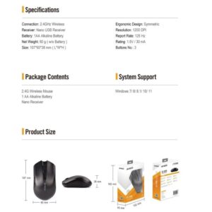 A4Tech 2.4G Wireless Mouse G3-200N(S)