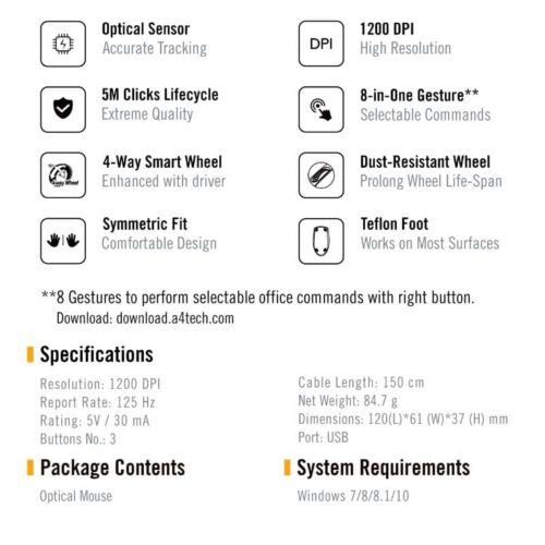 A4Tech Optical Mouse OP-720S