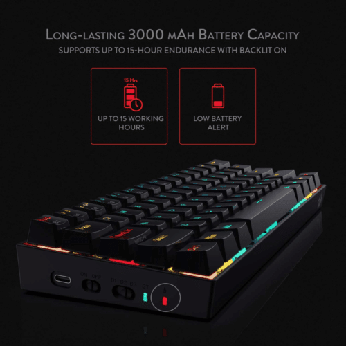 Redragon K530 RGB Draconic Mechanical Gaming Keyboard (wireless/wired) - Image 4