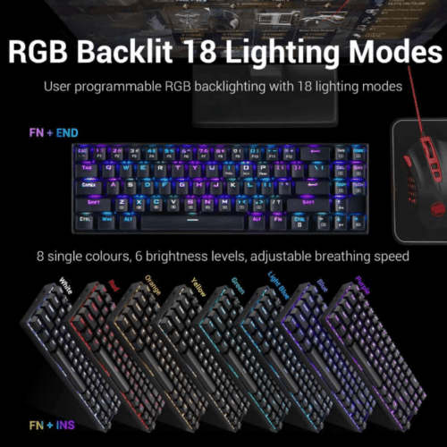 Redragon K599 KRS Deimos Mechanical Gaming Keyboard (wireless/wired) - Image 7