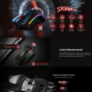 Redragon Storm Pro Wireless Gaming Mouse M808-KS