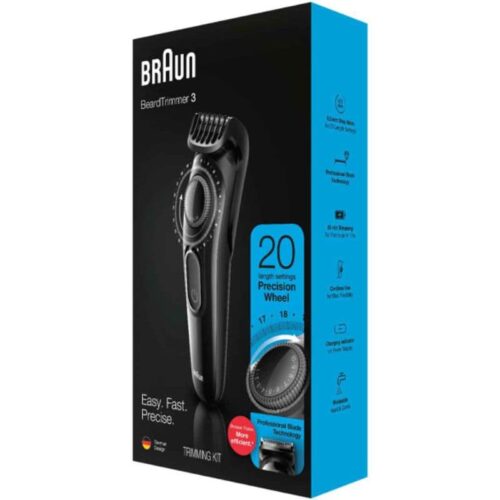 Braun Beard Trimmer 3 for Face and Hair-BT3222