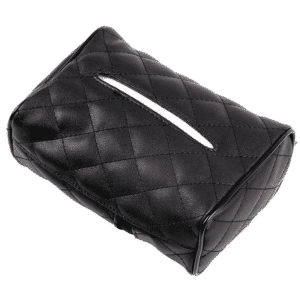 1 Pcs Black Tissue Boxes With Disposable Napkins Car Decoration Auto Storage
