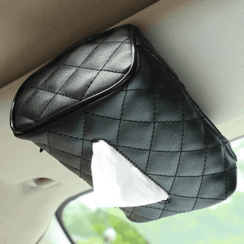 1 Pcs Black Tissue Boxes With Disposable Napkins Car Decoration Auto Storage - Image 6