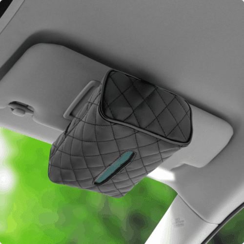 1 Pcs Black Tissue Boxes With Disposable Napkins Car Decoration Auto Storage - Image 9