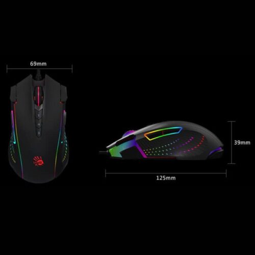 Bloody J90s - 2-Fire RGB Animation Gaming Mouse