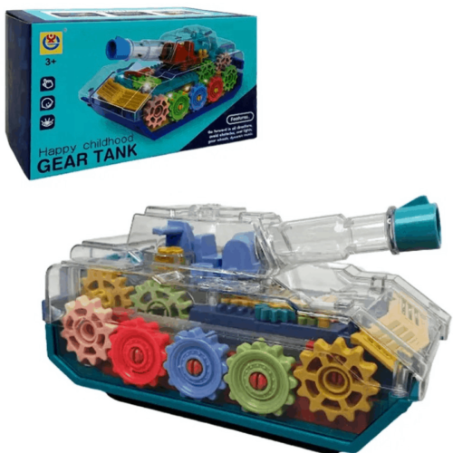 Transparent Gear Tank with Music, Light & 360 Rotaion - Image 2