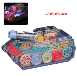 Transparent Gear Tank with Music, Light & 360 Rotaion
