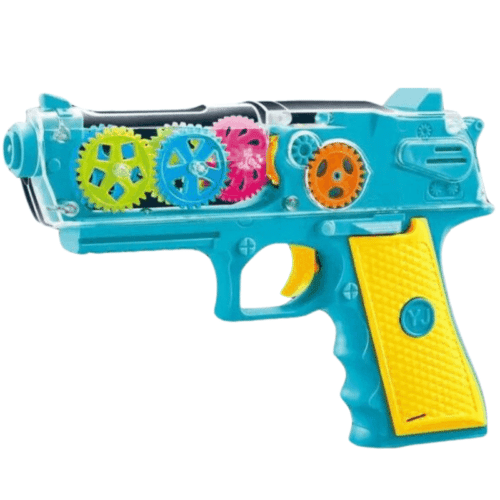 Transparent Gear Gun with Music & Light