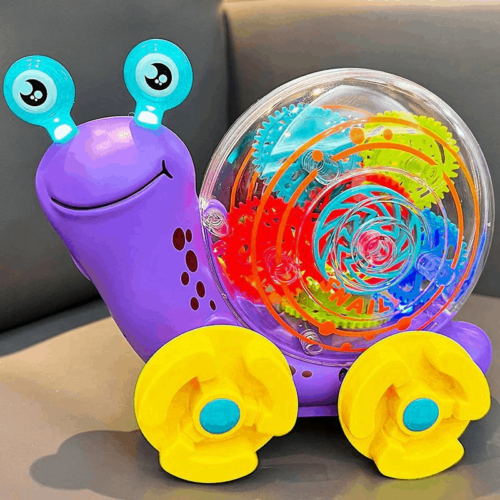 Transparent Gear Snail with Music, Light & 360 Rotaion - Image 2
