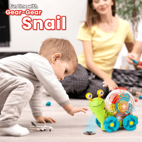 Transparent Gear Snail with Music, Light & 360 Rotaion - Image 3