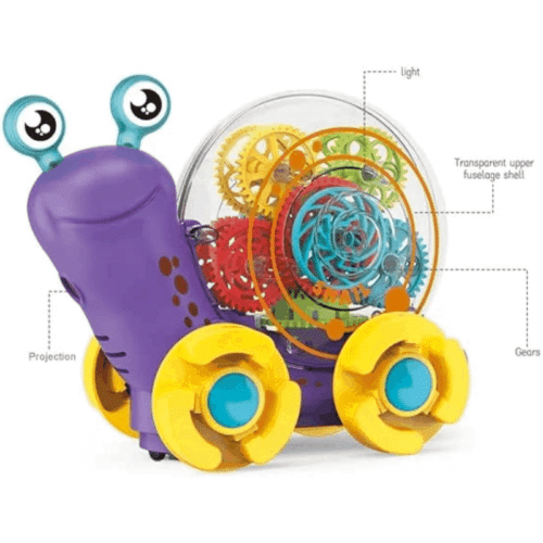 Transparent Gear Snail with Music, Light & 360 Rotaion - Image 4