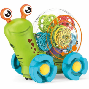 Transparent Gear Snail with Music, Light & 360 Rotaion