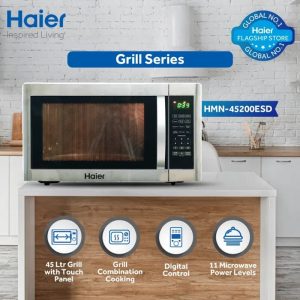 haier hmn 45200esd 45l grill microwave oven 2 shoppingjin.pk - Shopping Jin