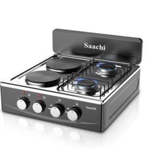 Saachi 4 Gas Burner with Heating Plates NL-5257