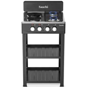 Saachi 4 Gas Burner with Hot Plates NL-5258