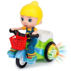 Stunt Bicycle Toy With Light - Music Rotate & 360 Degree Rotation