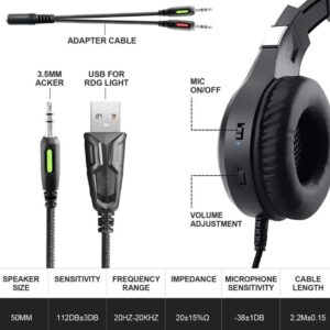 SEEKART Premium Noise Cancelling Gaming Headset F2