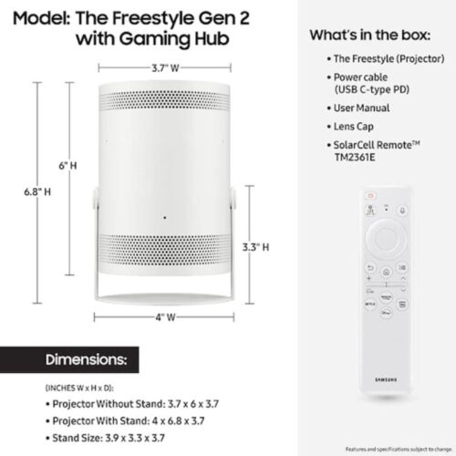 Samsung Freestyle 2nd Gen Portable Projector SP-LFF3CLAXXZA - Image 7