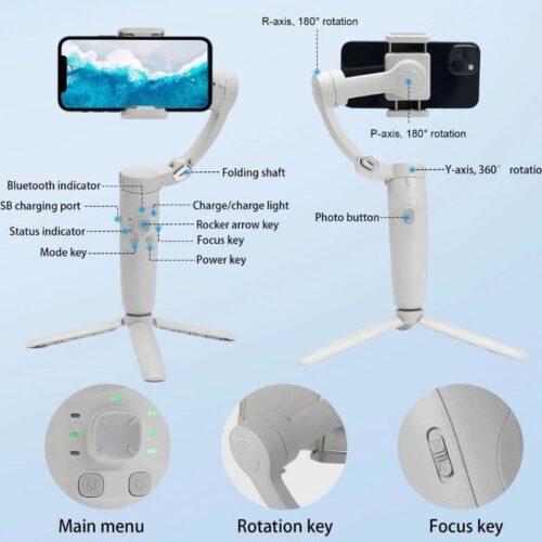 Foldable Gimbal Stabilizer Merek M1 3-Axis - Image 7