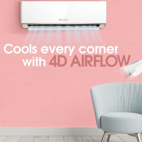 EcoStar 12DU01WG Duke Series 1 Ton Wifi DC Inverter AC front Infographics