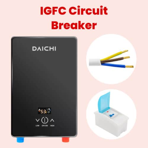 Daichi Digital Temperature Control Instant Electric Water Heater Geyser Shower RP-55 - Image 8