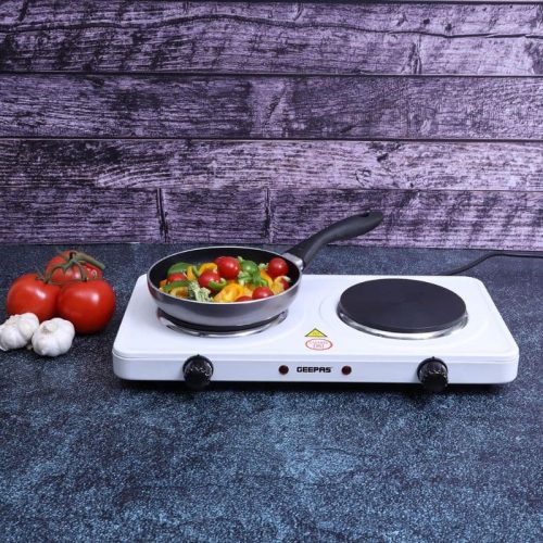 Geepas GHP32014 2000W Double Hot Plate infographics