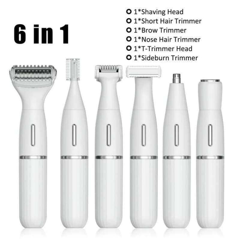 Kemei KM-3523 6-in-1 Women Facial Pubic & Body Hair Shaver Trimmer & Grooming Kit (2)