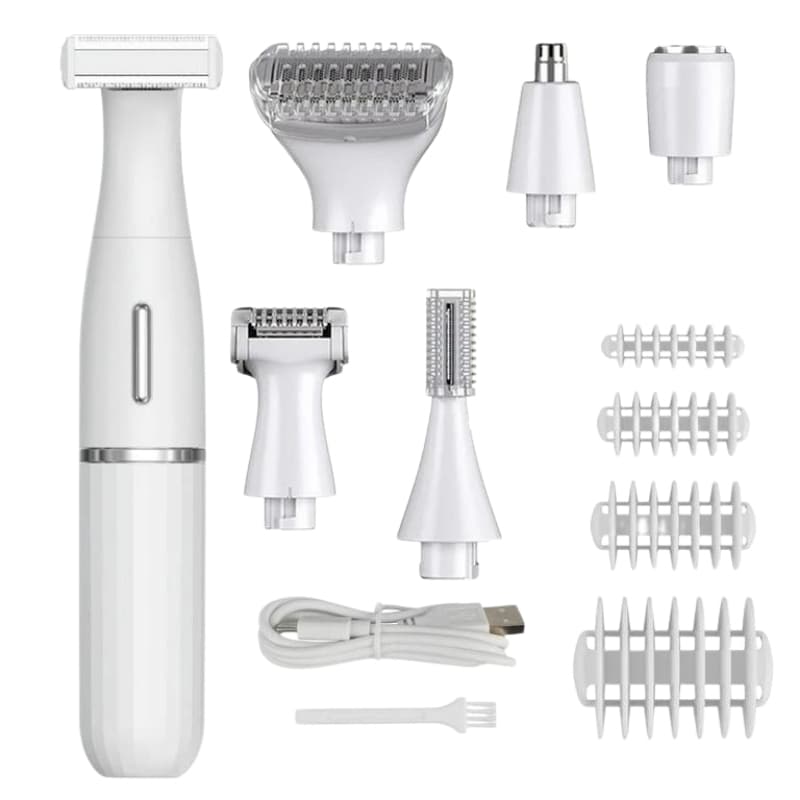 Kemei KM-3523 6-in-1 Women Facial Pubic & Body Hair Shaver Trimmer & Grooming Kit (3)