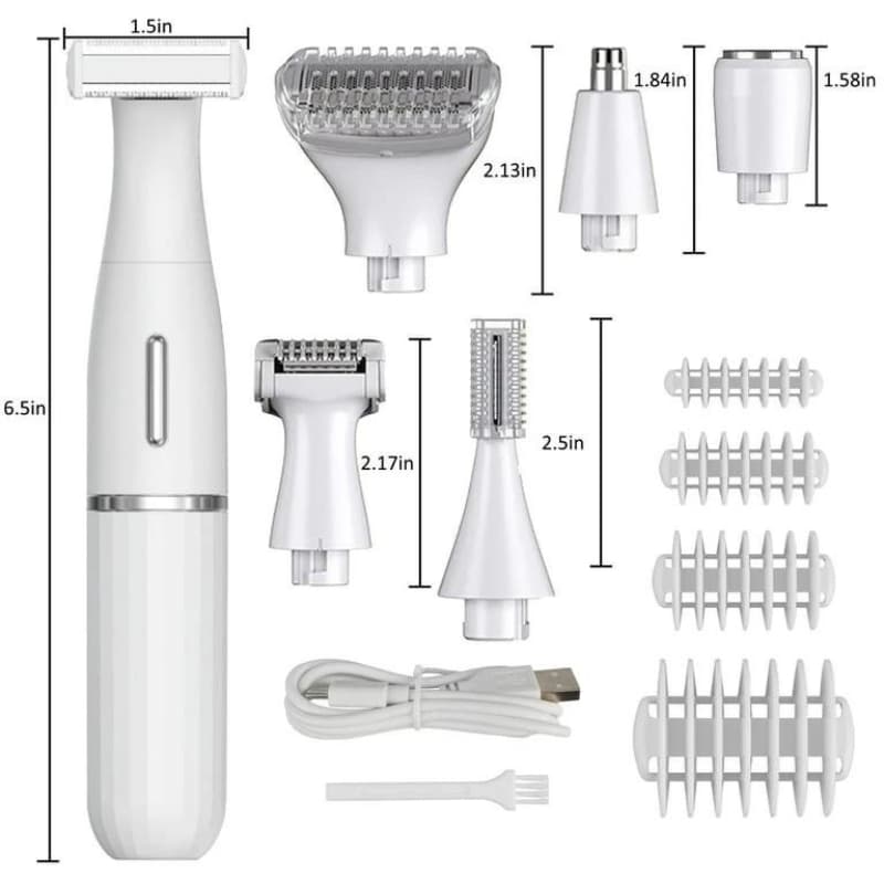 Kemei KM-3523 6-in-1 Women Facial Pubic & Body Hair Shaver Trimmer & Grooming Kit (2)