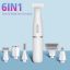 Kemei KM-3523 6-in-1 Women Facial Pubic & Body Hair Shaver Trimmer & Grooming Kit (2)
