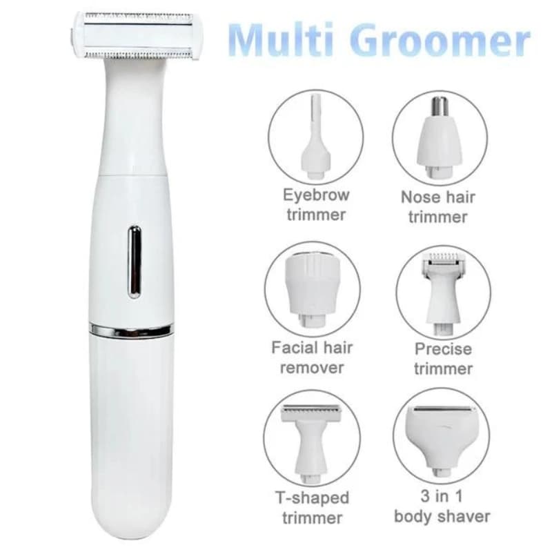 Kemei KM-3523 6-in-1 Women Facial Pubic & Body Hair Shaver Trimmer & Grooming Kit (2)
