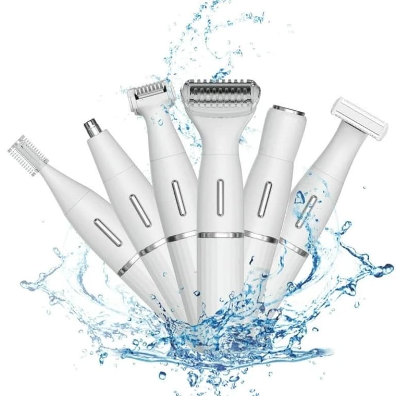 Kemei KM-3523 6-in-1 Women Facial Pubic & Body Hair Shaver Trimmer & Grooming Kit (2)