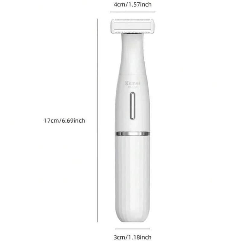 Kemei KM-3523 6-in-1 Women Facial Pubic & Body Hair Shaver Trimmer & Grooming Kit (3)