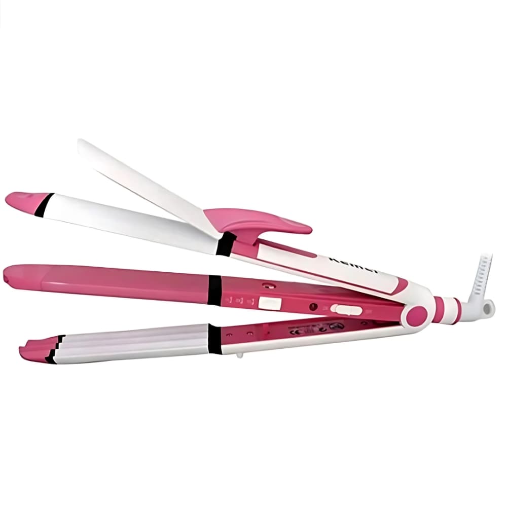Kemei KM-1291 3-in-1 Hair Straightener
