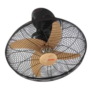 Royal Circomatic Bracket Fan- black gold