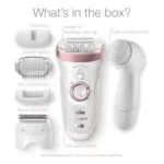 Braun Silk Epil 9 Wet & Dry Epilator, White/Pink, 9880