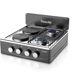 Saachi 4 Gas Burner with Heating Plates NL-5257